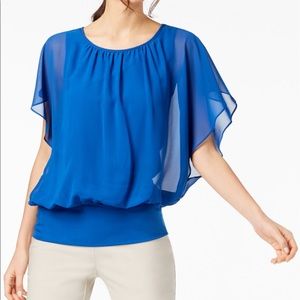 Flutter Blue blouse
